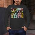 Twinning With My Teacher Bestie Twin Day Matching Teachers For Men Women Girls Kids Men's Long Sleeve T-Shirt, funny design Twinning With My Teacher Bestie Twin Day Matching Teachers For Men Women Girls Kids Men's Long Sleeve T-Shirt, funny design