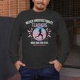 Never Underestimate Teachers Who Runs For Fun Men's Long Sleeve T-Shirt, funny design Never Underestimate Teachers Who Runs For Fun Men's Long Sleeve T-Shirt, funny design