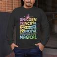 Unicorn Principal Back To School Teacher Appreciation Men's Long Sleeve T-Shirt, funny design