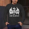 Vintage Teacher Of Dragons Quotes Teacher Student Men's Long Sleeve T-Shirt, funny design