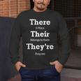 Vocabulary Police Their There They'Re English Teacher Men's Long Sleeve T-Shirt, funny design Vocabulary Police Their There They'Re English Teacher Men's Long Sleeve T-Shirt, funny design