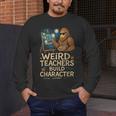 Weird Teachers Build Character Van Bigfoot Art Men's Long Sleeve T-Shirt, funny design Weird Teachers Build Character Van Bigfoot Art Men's Long Sleeve T-Shirt, funny design