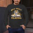 Wild About Reading Tiger For Teachers & Students Men's Long Sleeve T-Shirt, funny design Wild About Reading Tiger For Teachers & Students Men's Long Sleeve T-Shirt, funny design
