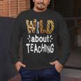 Wild About Teaching Teacher Student First Day Of School Men's Long Sleeve T-Shirt, funny design Wild About Teaching Teacher Student First Day Of School Men's Long Sleeve T-Shirt, funny design