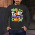 Will Trade Students For Candy Teacher Cute Halloween Costume Men's Long Sleeve T-Shirt, funny design Will Trade Students For Candy Teacher Cute Halloween Costume Men's Long Sleeve T-Shirt, funny design