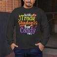 Will Trade Students For Candy Teacher Halloween Costume Men's Long Sleeve T-Shirt, funny design