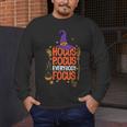 Witchy Halloween Hocus Pocus Everybody Focus Teacher Pumpkin Men's Long Sleeve T-Shirt, funny design Witchy Halloween Hocus Pocus Everybody Focus Teacher Pumpkin Men's Long Sleeve T-Shirt, funny design