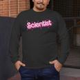 Women Retro Pink Scientist Science Teacher Back To School Men's Long Sleeve T-Shirt, funny design