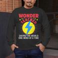 Wonder Teacher Costume Shirt Teacher Halloween Costume Men Women Men's Long Sleeve T-Shirt, funny design