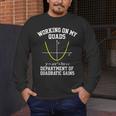 Working On My Quads Algebra Math Gym Teacher Men's Long Sleeve T-Shirt, funny design
