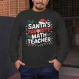 Xmas Lighting Santa's Favorite Math Teacher Christmas Men's Long Sleeve T-Shirt, funny design Xmas Lighting Santa's Favorite Math Teacher Christmas Men's Long Sleeve T-Shirt, funny design