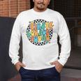 Back To School Groovy Teacher 1st First Grade Crew Squad Men's Long Sleeve T-Shirt, funny design Back To School Groovy Teacher 1st First Grade Crew Squad Men's Long Sleeve T-Shirt, funny design