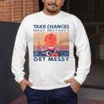 Take Chances Make Mistakes Get Messy Vintage Teacher Life Men's Long Sleeve T-Shirt, funny design Take Chances Make Mistakes Get Messy Vintage Teacher Life Men's Long Sleeve T-Shirt, funny design