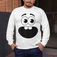 Creepy Carrots Face Teacher Halloween Costume Matching Men's Long Sleeve T-Shirt, funny design
