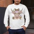 Cute Floral Highland Cow Back To School For Women Teacher Men's Long Sleeve T-Shirt, funny design Cute Floral Highland Cow Back To School For Women Teacher Men's Long Sleeve T-Shirt, funny design