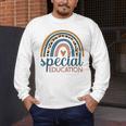 Cute Special Education Leopard Print SPED Teacher Idea Men's Long Sleeve T-Shirt, funny design