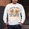Fall In Love With Learning Teacher Student Autumn Pumpkin Men's Long Sleeve T-Shirt, funny design Fall In Love With Learning Teacher Student Autumn Pumpkin Men's Long Sleeve T-Shirt, funny design
