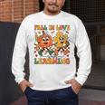 Fall In Love With Learning Thanksgiving Teacher Student Men's Long Sleeve T-Shirt, funny design