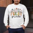 First Grade Teacher Wildflower Back To School Floral Outfits Men's Long Sleeve T-Shirt, funny design