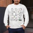 Ghost Science Teacher Chemistry Laboratory Halloween Costume Men's Long Sleeve T-Shirt, funny design