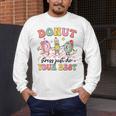 Groovy Donut Stress Just Do Your Best Testing Day Teachers Men's Long Sleeve T-Shirt, funny design
