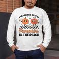 Groovy I Teach The Cutest Pumpkins In The Patch For Teacher Men's Long Sleeve T-Shirt, funny design Groovy I Teach The Cutest Pumpkins In The Patch For Teacher Men's Long Sleeve T-Shirt, funny design