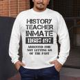 Halloween History Teacher Prisoner Costume Men's Long Sleeve T-Shirt, funny design