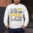 Hello Pre-K Preschool Back To School First Day Teacher Kids Men's Long Sleeve T-Shirt, funny design