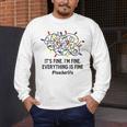 It's Fine I'm Fine Christmas Lights Teacher Xmas Men's Long Sleeve T-Shirt, funny design It's Fine I'm Fine Christmas Lights Teacher Xmas Men's Long Sleeve T-Shirt, funny design