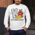 K Is For Kindergarten Teacher Pencil Apple Back To School Men's Long Sleeve T-Shirt, funny design K Is For Kindergarten Teacher Pencil Apple Back To School Men's Long Sleeve T-Shirt, funny design