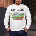 Can I Lick It Periodic Table Chart Science Teacher Men's Long Sleeve T-Shirt, funny design Can I Lick It Periodic Table Chart Science Teacher Men's Long Sleeve T-Shirt, funny design