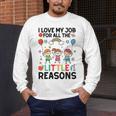 Love Job For Little Reasons Daycare Teacher Graphic Men's Long Sleeve T-Shirt, funny design