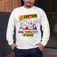 Mad Scientist Halloween Costume Science Teacher Men's Long Sleeve T-Shirt, funny design