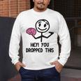 Nerdy Hey You Dropped This Brain Math Teacher Men's Long Sleeve T-Shirt, funny design