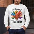 One Thankful Teacher Thanksgiving TurkeyCute Pencil Men's Long Sleeve T-Shirt, funny design