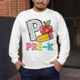 P Is For Pre-K Teacher Pencil Apple Back To School Men's Long Sleeve T-Shirt, funny design P Is For Pre-K Teacher Pencil Apple Back To School Men's Long Sleeve T-Shirt, funny design