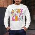 Retro Groovy In My Teaching Era Best Teacher Appreciation Men's Long Sleeve T-Shirt, funny design