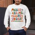 Retro PE Teacher What Are We Doing Today School Coach Women Men's Long Sleeve T-Shirt, funny design Retro PE Teacher What Are We Doing Today School Coach Women Men's Long Sleeve T-Shirt, funny design