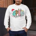 SPED Squad Special Education Teacher Autism Christmas Women Men's Long Sleeve T-Shirt, funny design