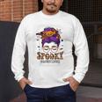 Spooky Paraprofessional Life Halloween Messy Bun Teacher For Men Women Men's Long Sleeve T-Shirt, funny design Spooky Paraprofessional Life Halloween Messy Bun Teacher For Men Women Men's Long Sleeve T-Shirt, funny design