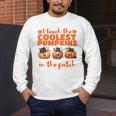 I Teach The Cutest Pumpkins Halloween Teacher Cat Lover Men's Long Sleeve T-Shirt, funny design