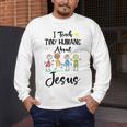 I Teach Tiny Humans About Jesus Sunday School Teacher Men's Long Sleeve T-Shirt, funny design I Teach Tiny Humans About Jesus Sunday School Teacher Men's Long Sleeve T-Shirt, funny design