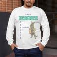 I Am A Teacher Alcoholic Cat Beer Feline Men Women Men's Long Sleeve T-Shirt, funny design