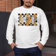 Teacher Appreciation Boho Floral Leopard Checkered Men's Long Sleeve T-Shirt, funny design
