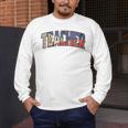 Teacher Filipino Vintage Heritage DNA Flag Men's Long Sleeve T-Shirt, funny design Teacher Filipino Vintage Heritage DNA Flag Men's Long Sleeve T-Shirt, funny design