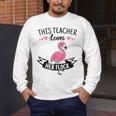 This Teacher Loves Her Flock Cute Flamingo Teacher Men's Long Sleeve T-Shirt, funny design This Teacher Loves Her Flock Cute Flamingo Teacher Men's Long Sleeve T-Shirt, funny design
