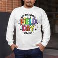 Teacher Student Field Day Let The Games Begin Field Day Men's Long Sleeve T-Shirt, funny design Teacher Student Field Day Let The Games Begin Field Day Men's Long Sleeve T-Shirt, funny design