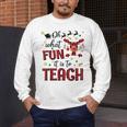 Teachers Oh What Fun It Is To Teach Cute Red Plaid Reindeer Men's Long Sleeve T-Shirt, funny design Teachers Oh What Fun It Is To Teach Cute Red Plaid Reindeer Men's Long Sleeve T-Shirt, funny design