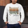 Thankful Teacher Thanksgiving Fall Pumpkin Turkey Men's Long Sleeve T-Shirt, funny design