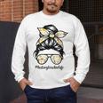History Teacher Messy Bun Life Hair Glasses Men's Long Sleeve T-Shirt, funny design